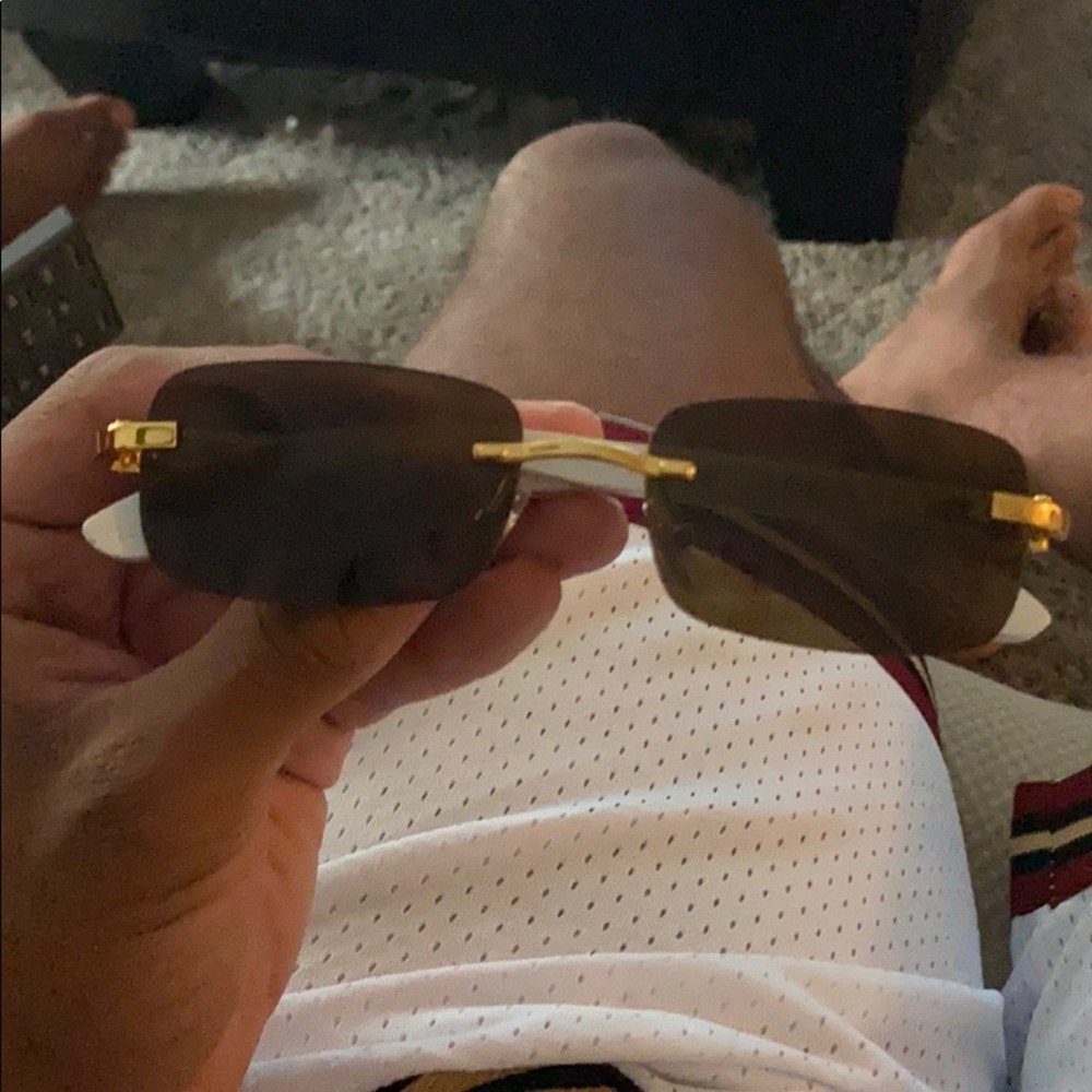 White Cartier glasses